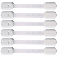 6 Pack Baby Safety Cabinet Locks Childproof Latches No Drill Adhesive White