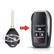 Modified Flip Remote Key Shell Case 4Button for TOYOTA Camry Yaris Corolla Scion