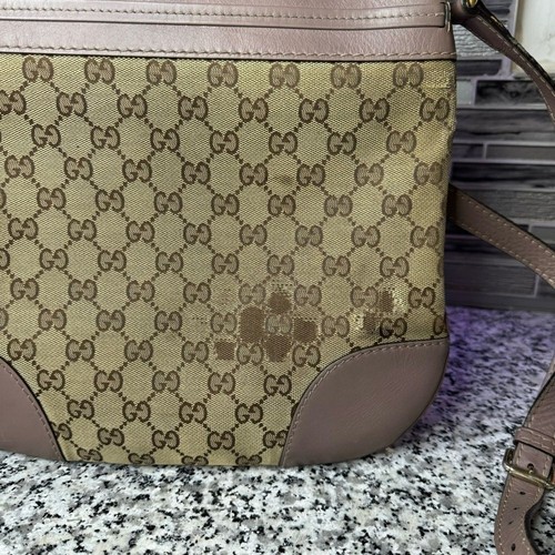 Gucci | Beige GG Canvas and Leather Mayfair Bow Crossbody Bag - Picture 6 of 16