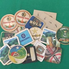 LOTTO 26 Pz SOTTOBICCHIERI IN CARTONE PER BIRRA - DA COLLEZIONE E Adesivi