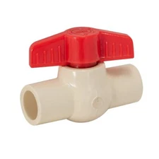 1/2 Inch CPVC Slip Ball Valve White 48636