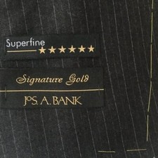  1095 Jos A Bank SIGNATURE GOLD 6- Superfine Stripe Suit Jacket Blazer Gordon