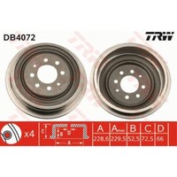 Trw Bremstrommeln Hinten Ø100Mm FüR Renault 18 Kasten Laguna I Grandtour