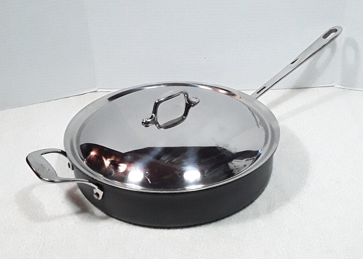 All-Clad Emeril 5 Qt 13" Non Stick Anodized French Skillet Fry Saute Pan & Lid