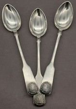 Christian F. Heise 3 Mokkal&ouml;ffel 830 Silber Denmark 1919 Muschel Dekor Mocca(AP)