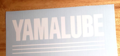 YAMALUBE yamaha decals Stickers Gloss WHITE 24'' (2) Fast USA