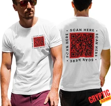 Rick Roll QR Code Logo T-Shirt For Men / Women Prank Joke Adult Funny MEME TEE
