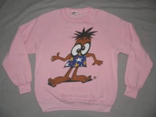 VTG 80s 90s LEGGOONS T SHIRT SzS BOARD SHORTS BRAND USA MADE DOUBLE SIDED MASCOT