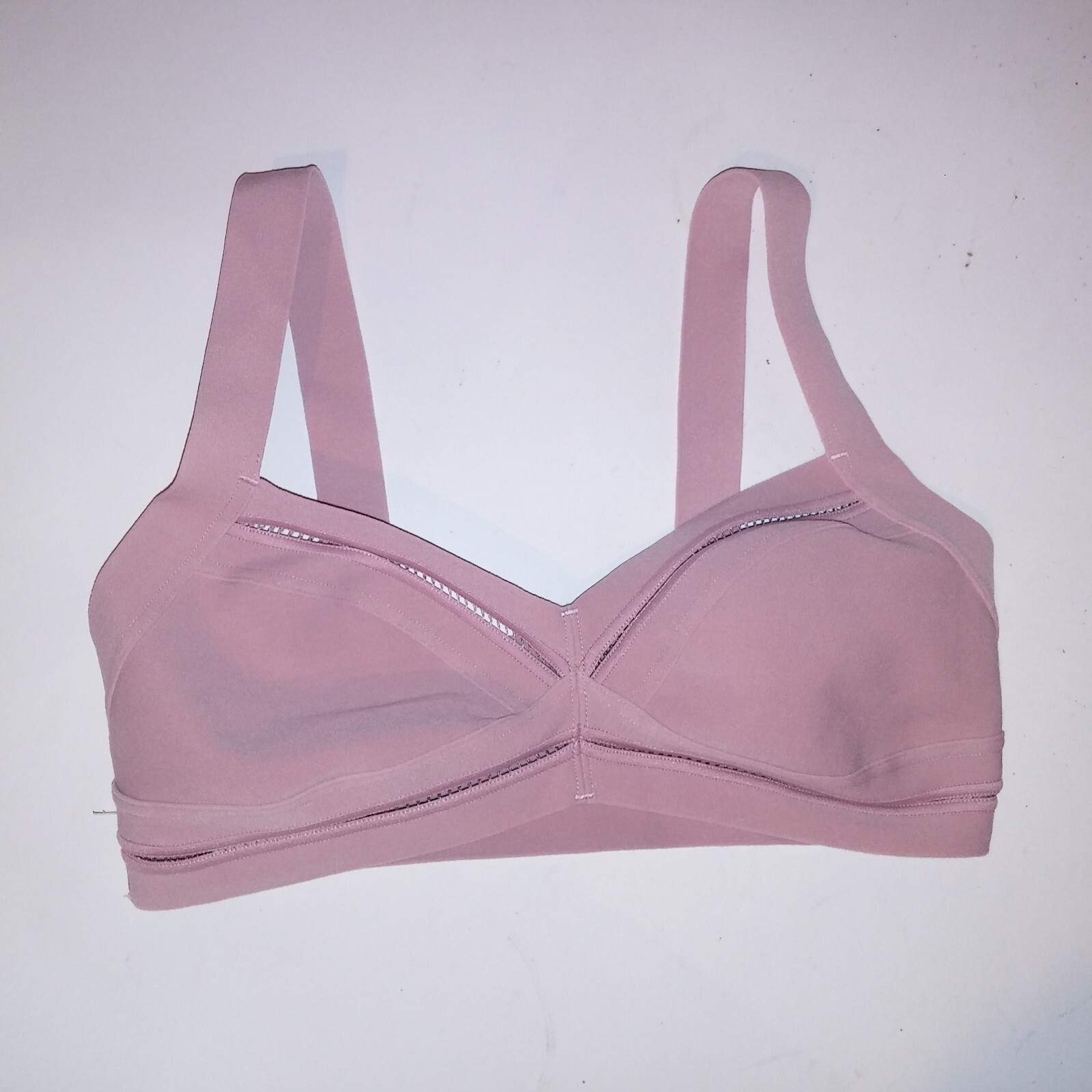 Victoria Secret Bralette Bra Small Pink Solid Bandage Style Wireless