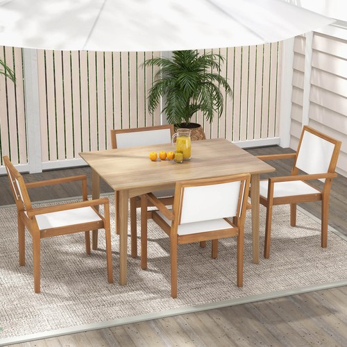 Stackable Dining Chair Set of 4 w/Wear-resistant Fabric & Breathable Backrest - Picture 4 of 9
