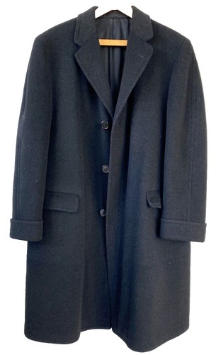 Authentic CELINE Phoebe Philo Crombie Coat Black Size 42 Rare