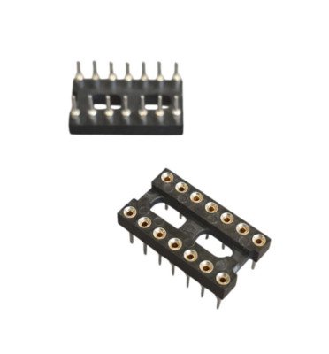 1 PCs 14 PIN 14PIN IC SOCKET ROUND HOLE FOR DIP14 14DIP DIP-14 ORIGINAL OEM