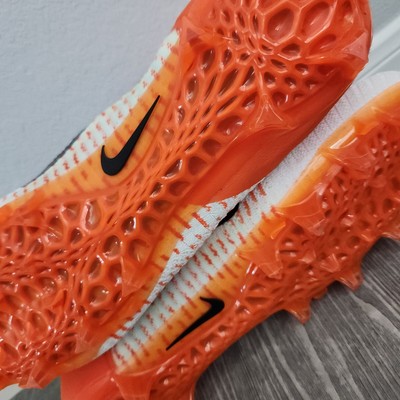 Nike FOOTBALL Size-16 Alpha Menace ELITE PRO Edition Cleats White, Orange