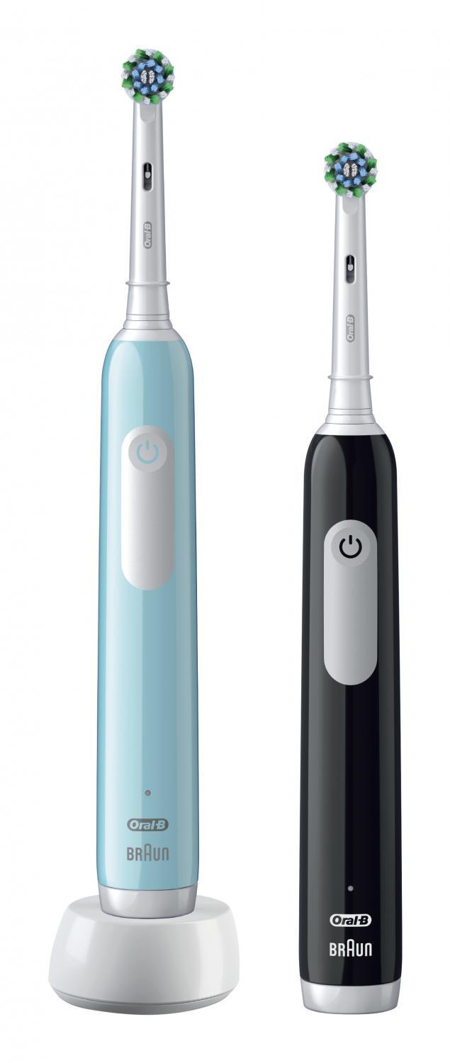 Oral B Set 2 Spazzolino Elettrico Rotante Oscillante Nero/Turchese PRO1CRSDUO