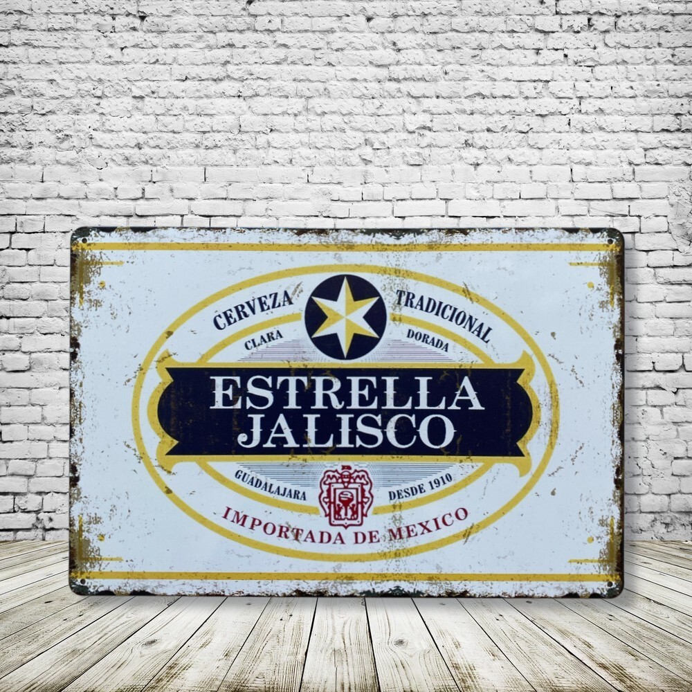 Estrella Jalisco Beer Vintage Style Tin Bar Sign Poster Man Cave