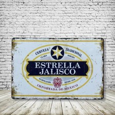 Estrella Jalisco Beer Vintage Style Tin Bar S...
