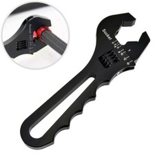 Black AN AN3 3AN-16AN Aluminum Anodized Wrench Spanner Fitting Tool Adjustable
