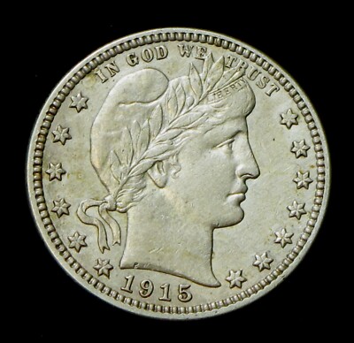 1915-D Barber Quarter Silver Coin (K39)