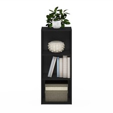 Small 3 Tier Thin Bookcase Bookshelf Vertical For Wall Slim Book Shelf Narrow