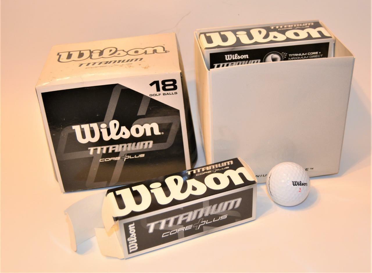 Wilson Titanium Core + Plus set of 18 Golf Balls ( 6 packs x 3 balls
