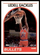 1989-90 NBA HOOPS Rookie Card #194 ? LEDELL EACKLES - Washington Bullets ?. rookie card picture