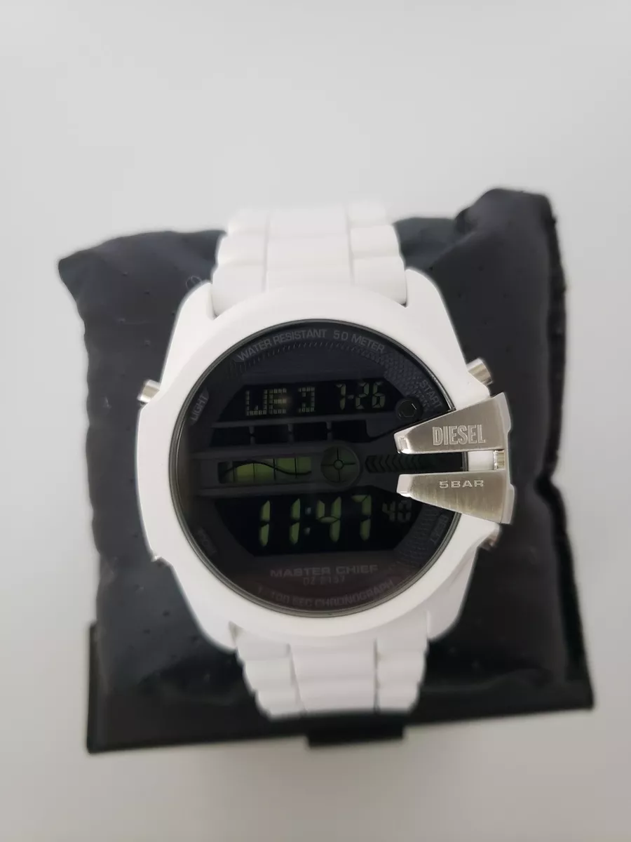 Strap | Diesel NIB Watch Silicone Full Digital White Master Men\'s DZ2157 Chief eBay