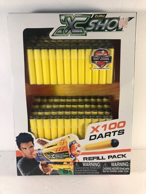 X-Shot x 100 Darts Refill Pack by ZURU for Blaster,Excel,+++,Toy Guns