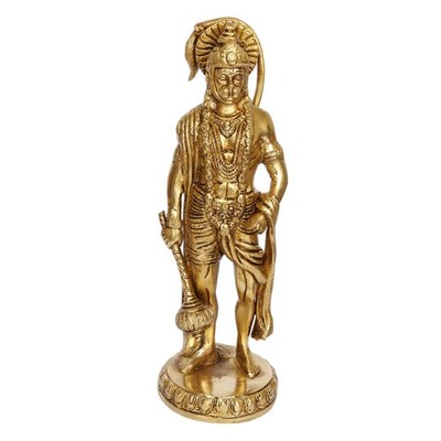 Brass Lord Hanuman Bajrangbali Sankat Mochan Bhagwan Idol Murti for Home MANDIR