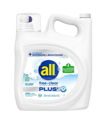 #ad New All Free amp; Clear Plus Liquid Laundry Detergent 160 Loads 200fl oz Bottle $32.99