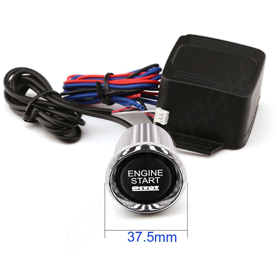 New Racing Blue LED Engine Push Start Button Switch Ignition Starter ...
