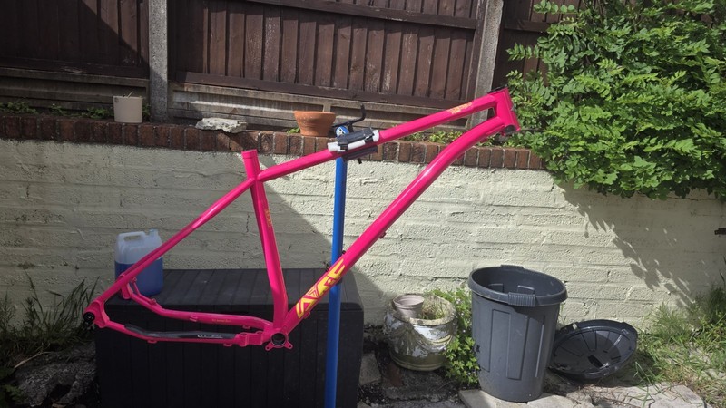Stif Squatch Steel 29er Frame, Size XL, Fruit Salad Pink