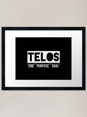 Griechisches Wort Telos Design Gerahmte Kunst Gerahmtes Wandbild Poster Leinwanddruck Bild