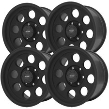 (Set-4) Pro Comp PA69 Vintage 17x9 6x5.5" -6mm Flat Black Wheels Rims 17" Inch
