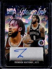 2023-24 Panini Hoops Premium Stock Trendon Watford Ink Ice Prizm Auto #14 Nets