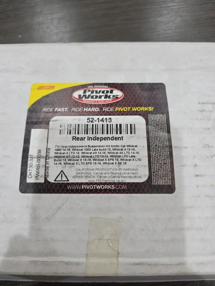 13-19 ARCTIC CAT WILDCAT 1000 IRS Bearing Kit 52-1413 137430 PWIRS-00039 - Image 2 of 3