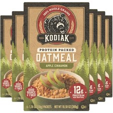 Instant Oatmeal Packets, Apple Cinnamon, High Protein, 100 Whole Grains, 6 b...