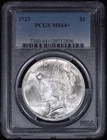 1923 Peace Silver Dollar $1 PCGS MS64+ Choice PLUS Grade!