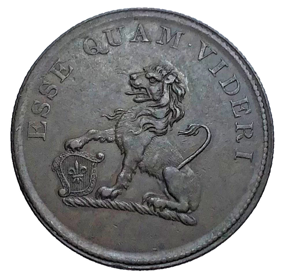 1812 Yorkshire Hull Halfpenny Conder Token Picard Leadworks Very Nice #Y181