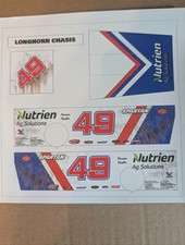 1/24 SCALE SLOT CAR  DIRT LATE MODEL BODY STICKER KIT  4.0" WHEELBASE  #49