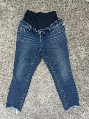 Old Navy Maternity Premium Full Panel Rockstar Super Skinny Cutt-off Jeans