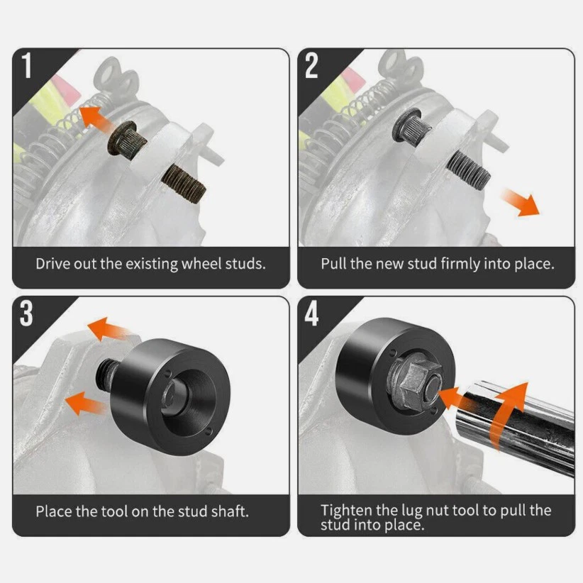 For Tire Bolts Install Replace Wheel Stud Installer Lisle Tool Corporation 22800 - Image 3 of 4