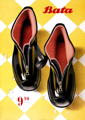   Bata Boots Vintage Poster c1930s - A1 by Peter Birkhauser