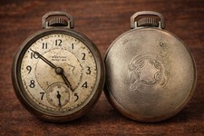 Vintage Westclox Pocket Ben Pocket Watch Monogram Back Parts Repair