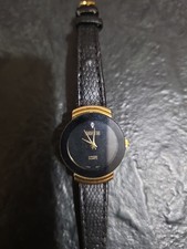 Manhattan by Croton Diamond Leather Band Quartz Analog Women's Watch Untested