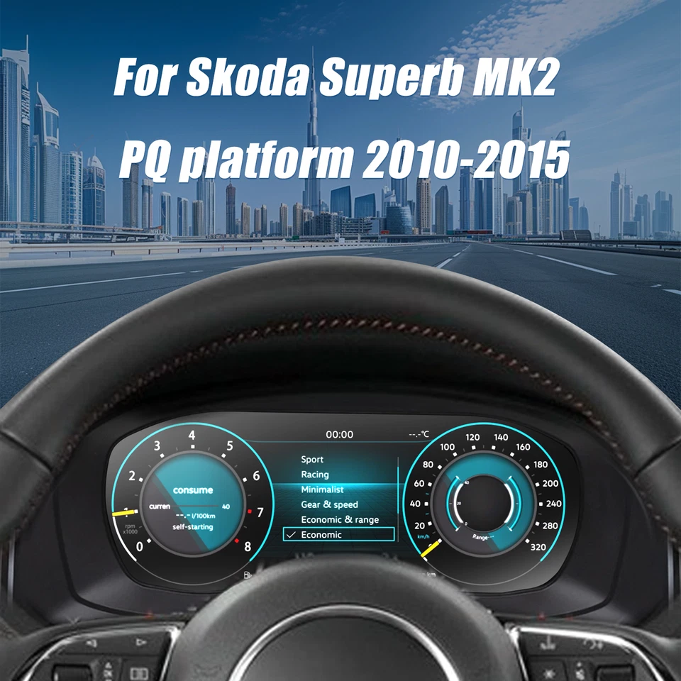 12.3IN Gauges Cluster Speedometer Dashboard For VW Skoda Superb MK2 2010-2015 Foto 2 de 4