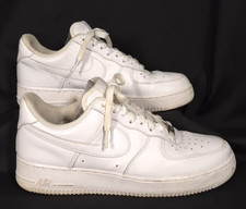 Nike Air Force 1 Triple White Athletic Shoes Sneakers Mens 9.5 Low CW2288-111