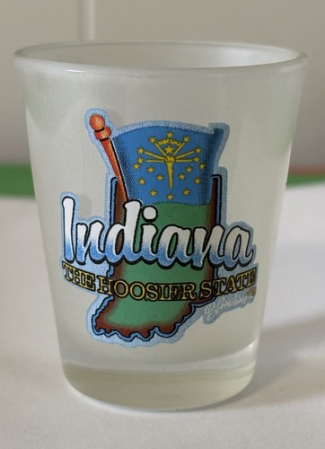 Indiana “The Hoosier State” 2.25” Tall Frosted Shot Glass