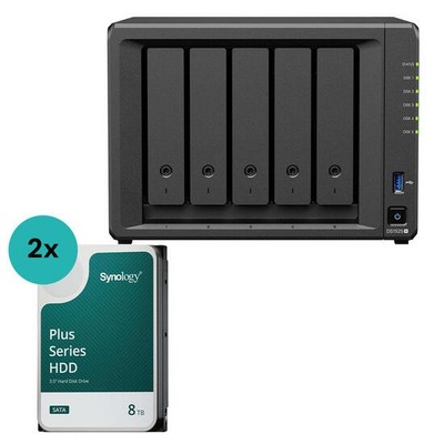 Synology DiskStation DS1525+ 5 Einschübe NAS-Server Leergehäuse (DS1525+) + 2x