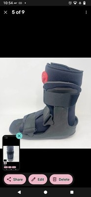 DJO GLOBAL XCEL TRAX Walking Boot Stabilizer Black Adjustable Pump Size L