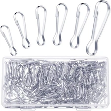 250 Pcs Metal Spring Lanyad Hooks Snap Spring Hooks for Jewelry Making ID Card